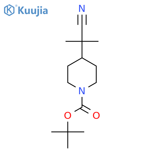 Tert-butyl 4-(1-cyano-1-methylethyl)piperidine-1-carboxylate structure