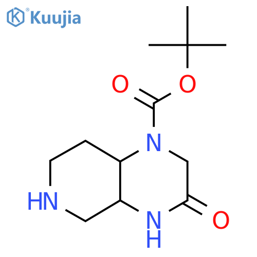 tert-butyl 3-oxo-decahydropyrido[3,4-b]pyrazine-1-carboxylate structure
