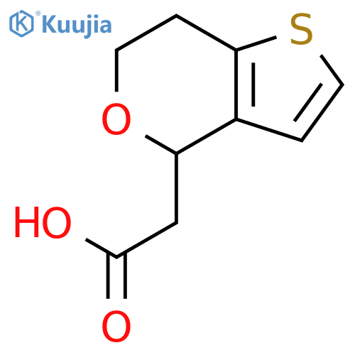 2-{4H,6H,7H-thieno[3,2-c]pyran-4-yl}acetic acid structure
