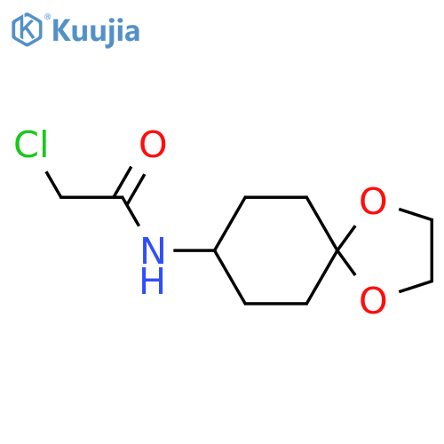 2-chloro-N-{1,4-dioxaspiro[4.5]decan-8-yl}acetamide structure