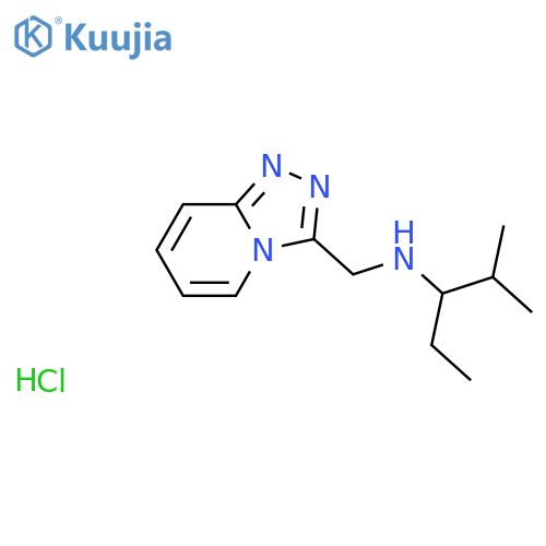 (2-Methylpentan-3-yl)({[1,2,4]triazolo[4,3-a]pyridin-3-ylmethyl})amine hydrochloride structure