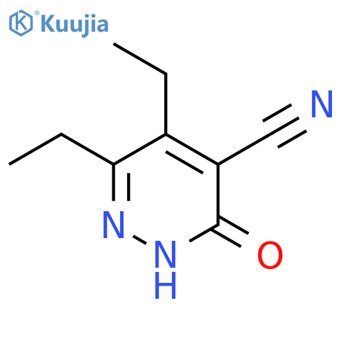 5,6-diethyl-3-oxo-2,3-dihydropyridazine-4-carbonitrile structure