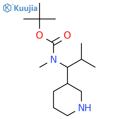 tert-butyl N-methyl-N-2-methyl-1-(piperidin-3-yl)propylcarbamate structure