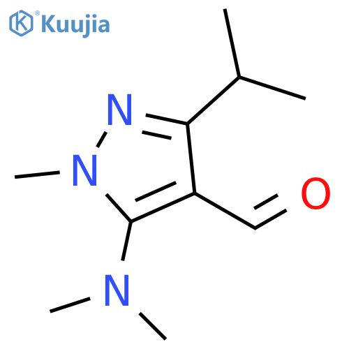5-(dimethylamino)-1-methyl-3-(propan-2-yl)-1H-pyrazole-4-carbaldehyde structure