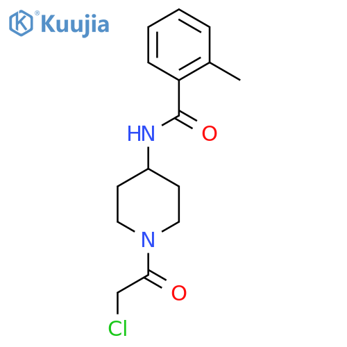 N-1-(2-chloroacetyl)piperidin-4-yl-2-methylbenzamide structure