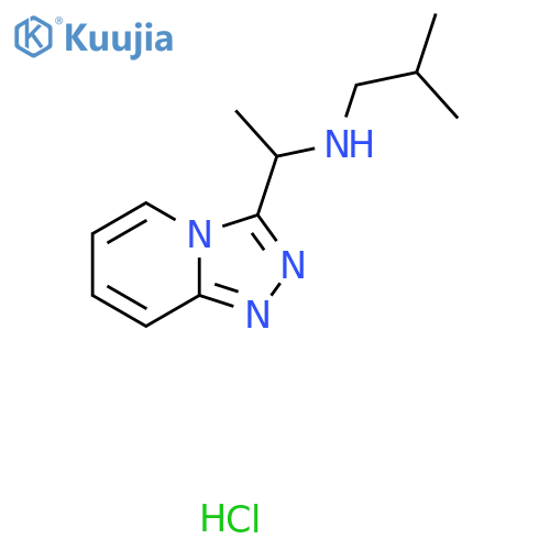 (2-Methylpropyl)(1-{[1,2,4]triazolo[4,3-a]pyridin-3-yl}ethyl)amine hydrochloride structure
