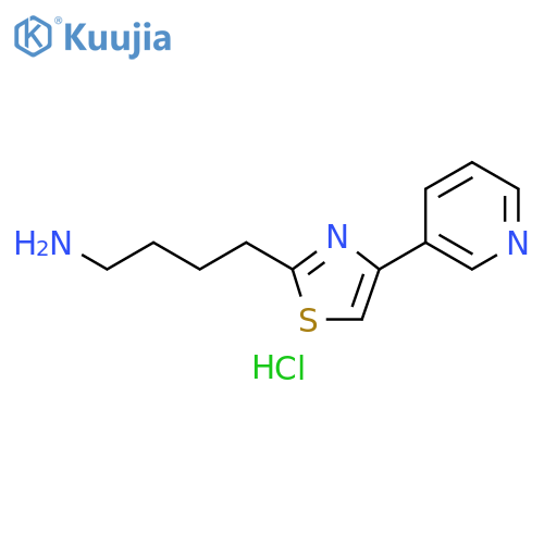 4-[4-(pyridin-3-yl)-1,3-thiazol-2-yl]butan-1-amine dihydrochloride structure