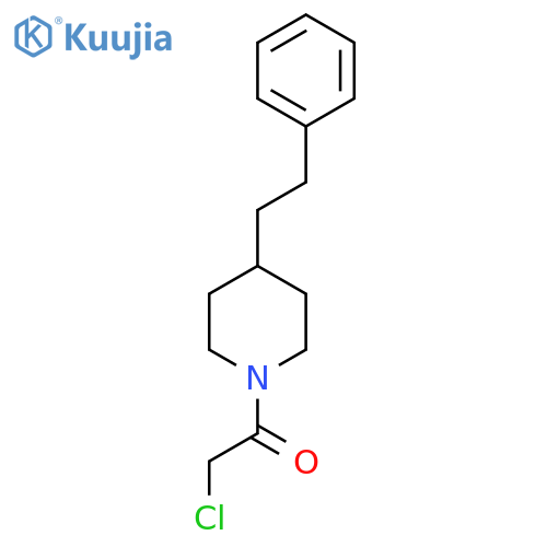 2-Chloro-1-[4-(2-phenylethyl)piperidin-1-yl]ethan-1-one structure