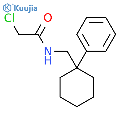 2-chloro-N-[(1-phenylcyclohexyl)methyl]acetamide structure