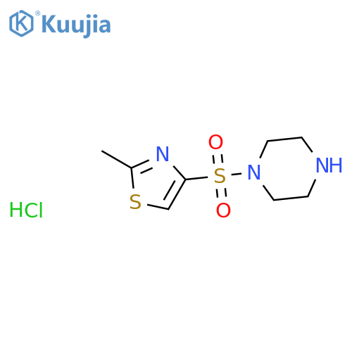2-methyl-4-piperazin-1-ylsulfonyl-thiazole;hydrochloride structure