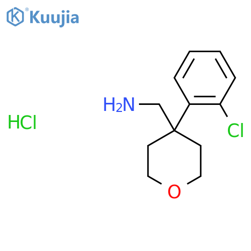 1-[4-(2-chlorophenyl)oxan-4-yl]methanamine hydrochloride structure