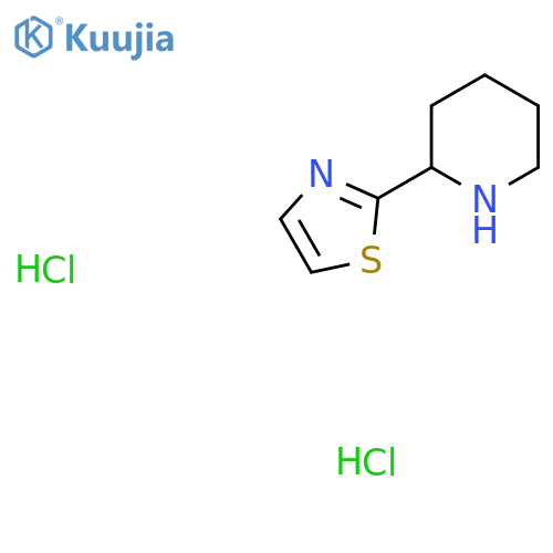 2-(1,3-Thiazol-2-yl)piperidine dihydrochloride structure