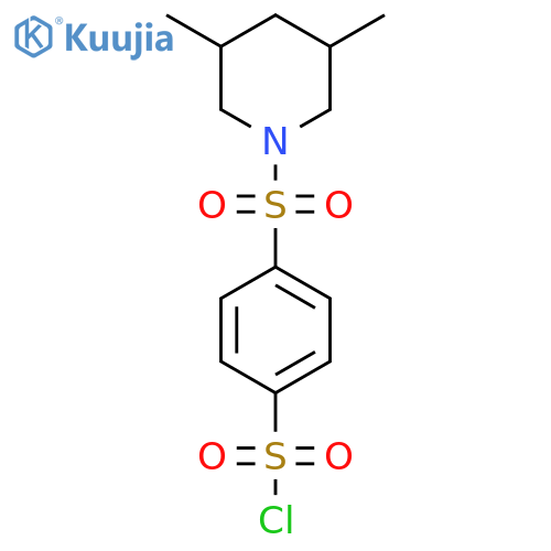 4-(3,5-Dimethylpiperidine-1-sulfonyl)benzene-1-sulfonyl chloride structure
