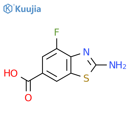 2-Amino-4-fluoro-1,3-benzothiazole-6-carboxylic acid structure