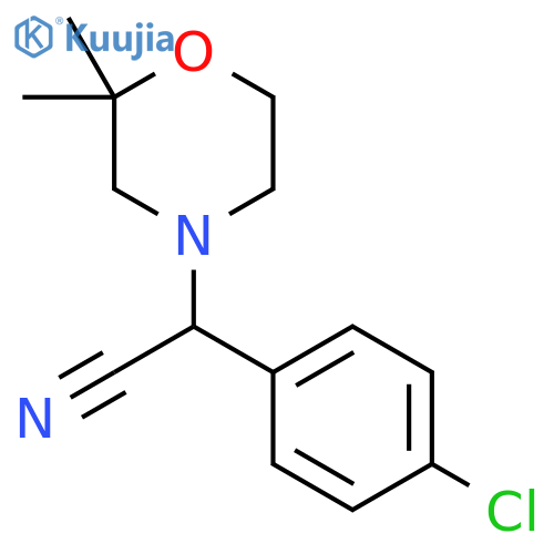 2-(4-Chlorophenyl)-2-(2,2-dimethylmorpholin-4-yl)acetonitrile structure