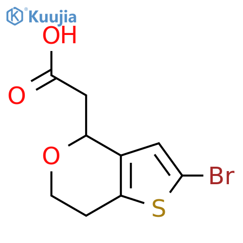 2-{2-bromo-4H,6H,7H-thieno3,2-cpyran-4-yl}acetic acid structure