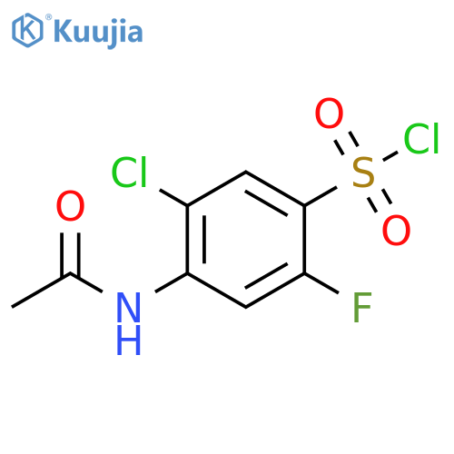 5-chloro-4-acetamido-2-fluorobenzene-1-sulfonyl chloride structure