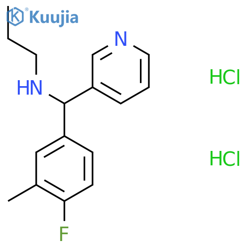 (4-fluoro-3-methylphenyl)(pyridin-3-yl)methyl(propyl)amine dihydrochloride structure
