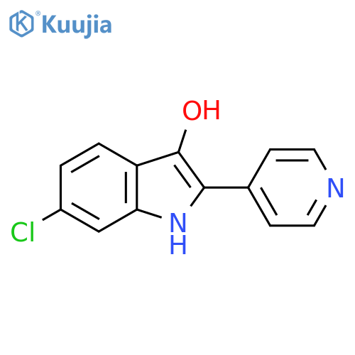 6-chloro-2-(pyridin-4-yl)-1H-indol-3-ol structure