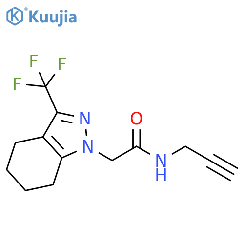 2-(3-(Trifluoromethyl)-4,5,6,7-tetrahydroindazol-1-yl)-n-(prop-2-ynyl)acetamide structure