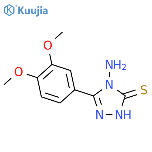 4-amino-5-(3,4-dimethoxyphenyl)-4H-1,2,4-triazole-3-thiol structure