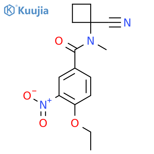 N-(1-cyanocyclobutyl)-4-ethoxy-N-methyl-3-nitrobenzamide structure