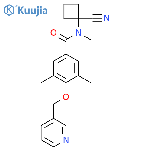 N-(1-cyanocyclobutyl)-N,3,5-trimethyl-4-[(pyridin-3-yl)methoxy]benzamide structure