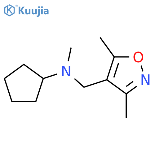 N-(Dimethyl-1,2-oxazol-4-yl)methyl-N-methylcyclopentanamine structure