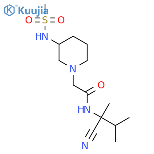 N-(1-cyano-1,2-dimethylpropyl)-2-(3-methanesulfonamidopiperidin-1-yl)acetamide structure
