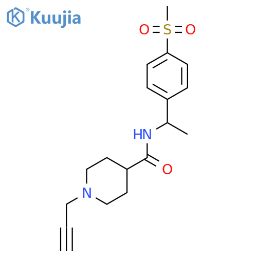N-[1-(4-methanesulfonylphenyl)ethyl]-1-(prop-2-yn-1-yl)piperidine-4-carboxamide structure