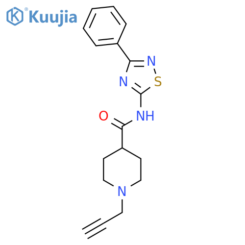 N-(3-phenyl-1,2,4-thiadiazol-5-yl)-1-(prop-2-yn-1-yl)piperidine-4-carboxamide structure