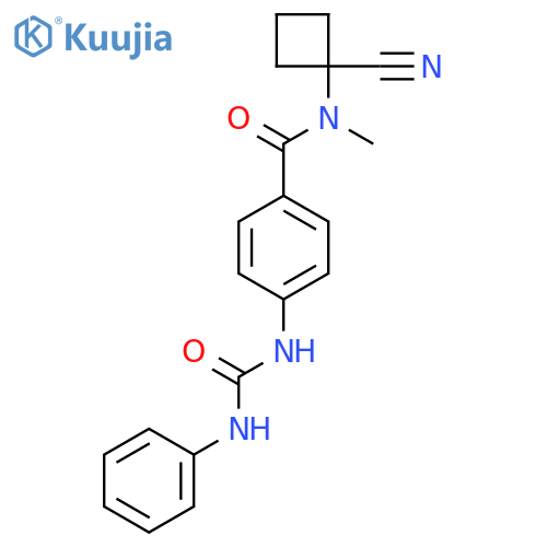 N-(1-cyanocyclobutyl)-N-methyl-4-[(phenylcarbamoyl)amino]benzamide structure