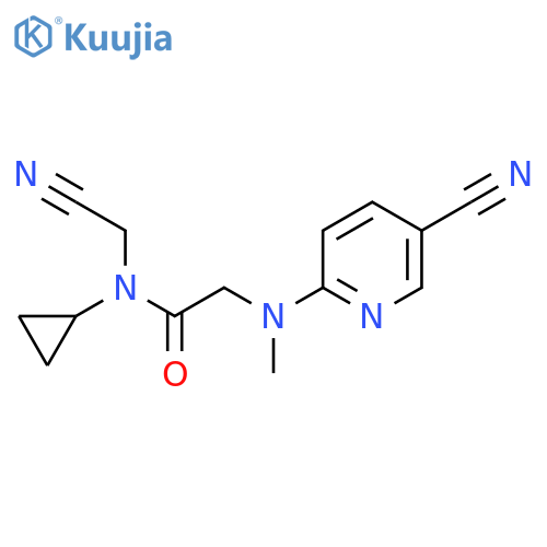 N-(cyanomethyl)-2-(5-cyanopyridin-2-yl)(methyl)amino-N-cyclopropylacetamide structure