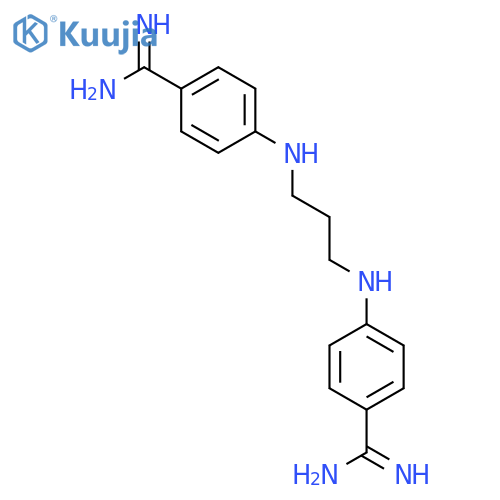 Benzenecarboximidamide,4,4'-(1,3-propanediyldiimino)bis- (9CI) structure