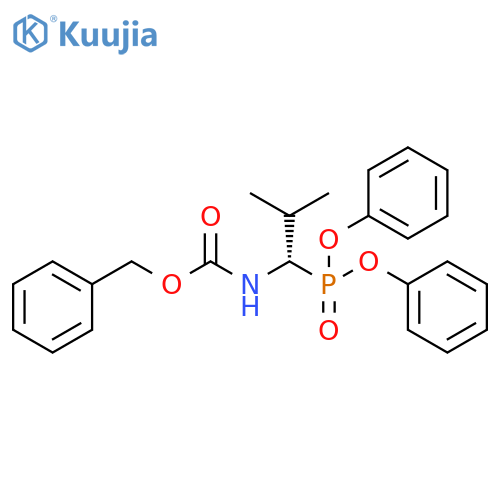 Carbamic acid, [(1S)-1-(diphenoxyphosphinyl)-2-methylpropyl]-, phenylmethyl ester (9CI) structure