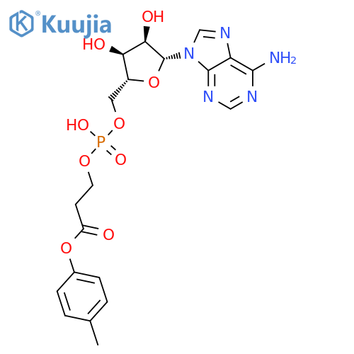 5'-Adenylic acid,mono[3-(4-methylphenoxy)-3-oxopropyl] ester (9CI) structure