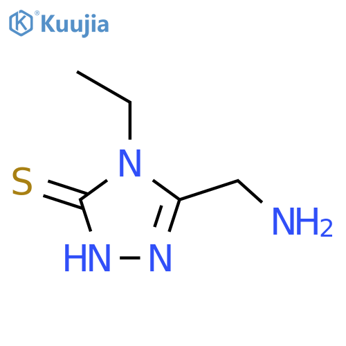 3H-1,2,4-Triazole-3-thione, 5-(aminomethyl)-4-ethyl-2,4-dihydro- structure