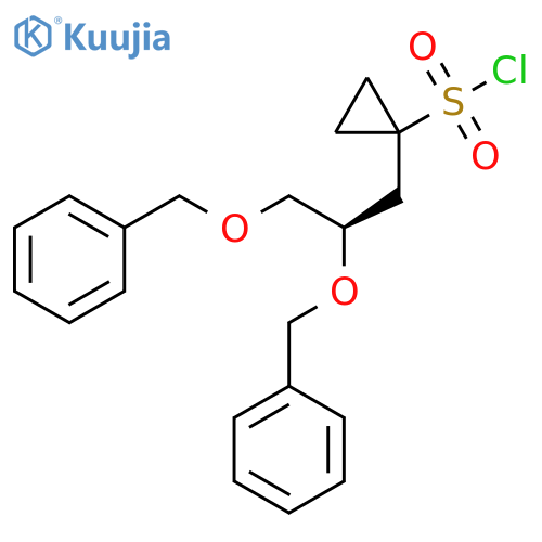 (R)-1-(2,3-bis(benzyloxy)propyl)cyclopropane-1-sulfonyl chloride structure