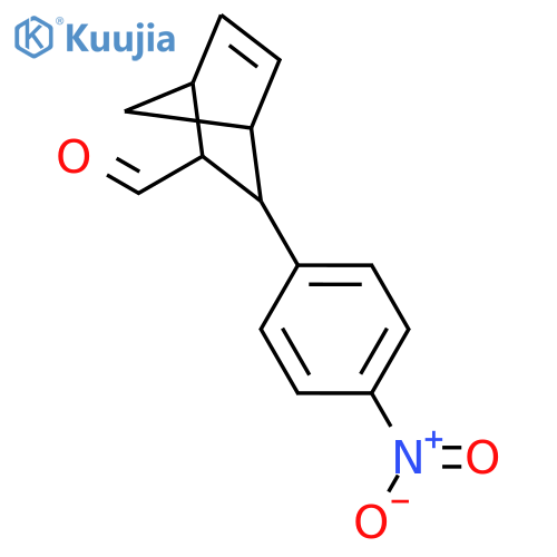 Bicyclo[2.2.1]hept-5-ene-2-carboxaldehyde, 3-(4-nitrophenyl)-, (1R,2S,3S,4S)-rel- structure
