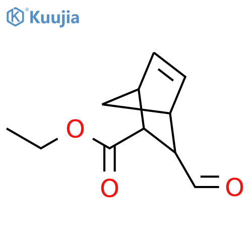 Bicyclo[2.2.1]hept-5-ene-2-carboxylic acid, 3-formyl-, ethyl ester, (1R,2R,3R,4S)-rel- structure