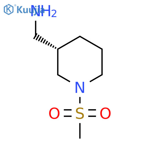 [(3S)-1-methanesulfonylpiperidin-3-yl]methanamine structure
