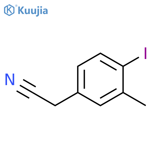 (4-iodo-3-methylphenyl)acetonitrile structure