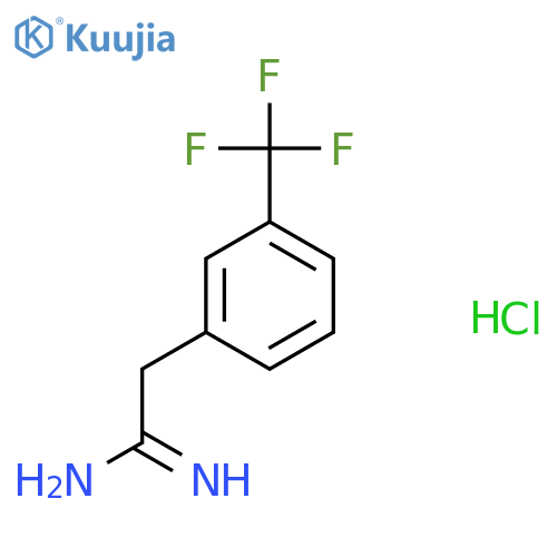 2-[3-(trifluoromethyl)phenyl]acetamidine;hydrochloride structure