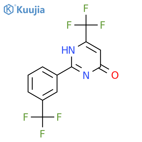 4(1H)-Pyrimidinone, 6-(trifluoromethyl)-2-[3-(trifluoromethyl)phenyl]- structure