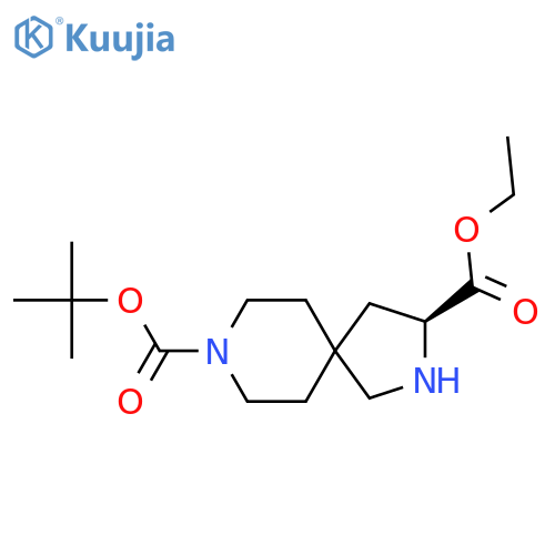 8-Tert-butyl 3-ethyl (3S)-2,8-diazaspiro[4.5]decane-3,8-dicarboxylate structure