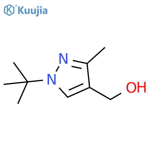 (1-tert-butyl-3-methyl-1H-pyrazol-4-yl)methanol structure