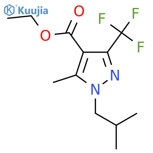 1-Isobutyl-5-methyl-3-trifluoromethyl-1H-pyrazole-4-carboxylic acid ethyl ester structure
