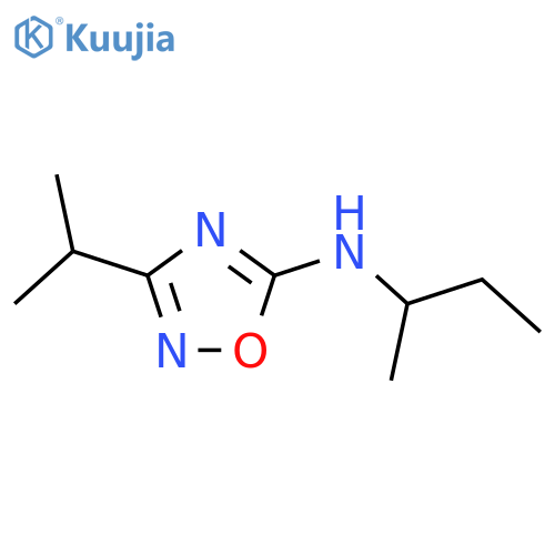 N-(butan-2-yl)-3-(propan-2-yl)-1,2,4-oxadiazol-5-amine structure