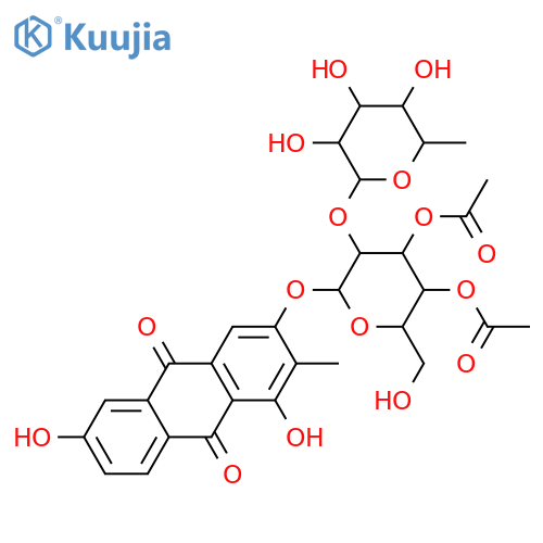 1,3,6-Trihydroxy-2-methylanthraquinone; 3-O-[α-L-Rhamnopyranosyl-(1→2)-4,6-di-O-acetyl-β-D-glucopyranoside] structure