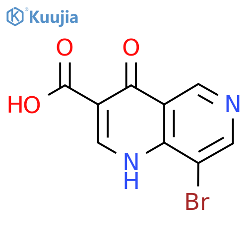 8-Bromo-4-hydroxy-1,6-naphthyridine-3-carboxylic acid structure